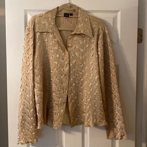 Gold blouse shirt style size XL